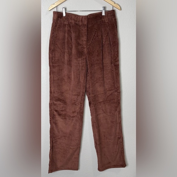 Aritzia Sunday Best Harvey Corduroy Trouser Pant in Cognac Size 8 - Picture 7 of 12